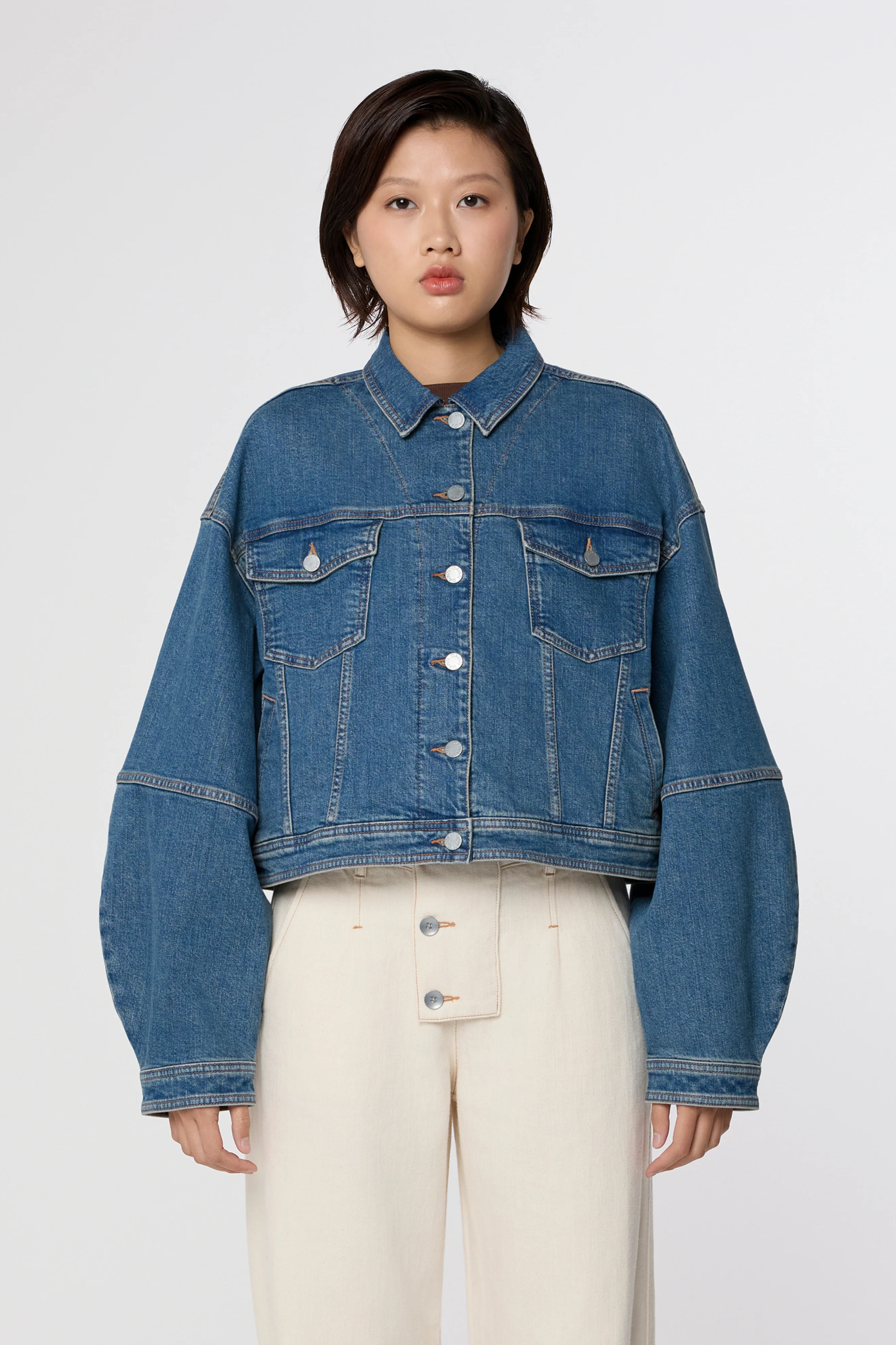 Dawn Damen vegan Jeansjacke Annik Icon Vintage Blau