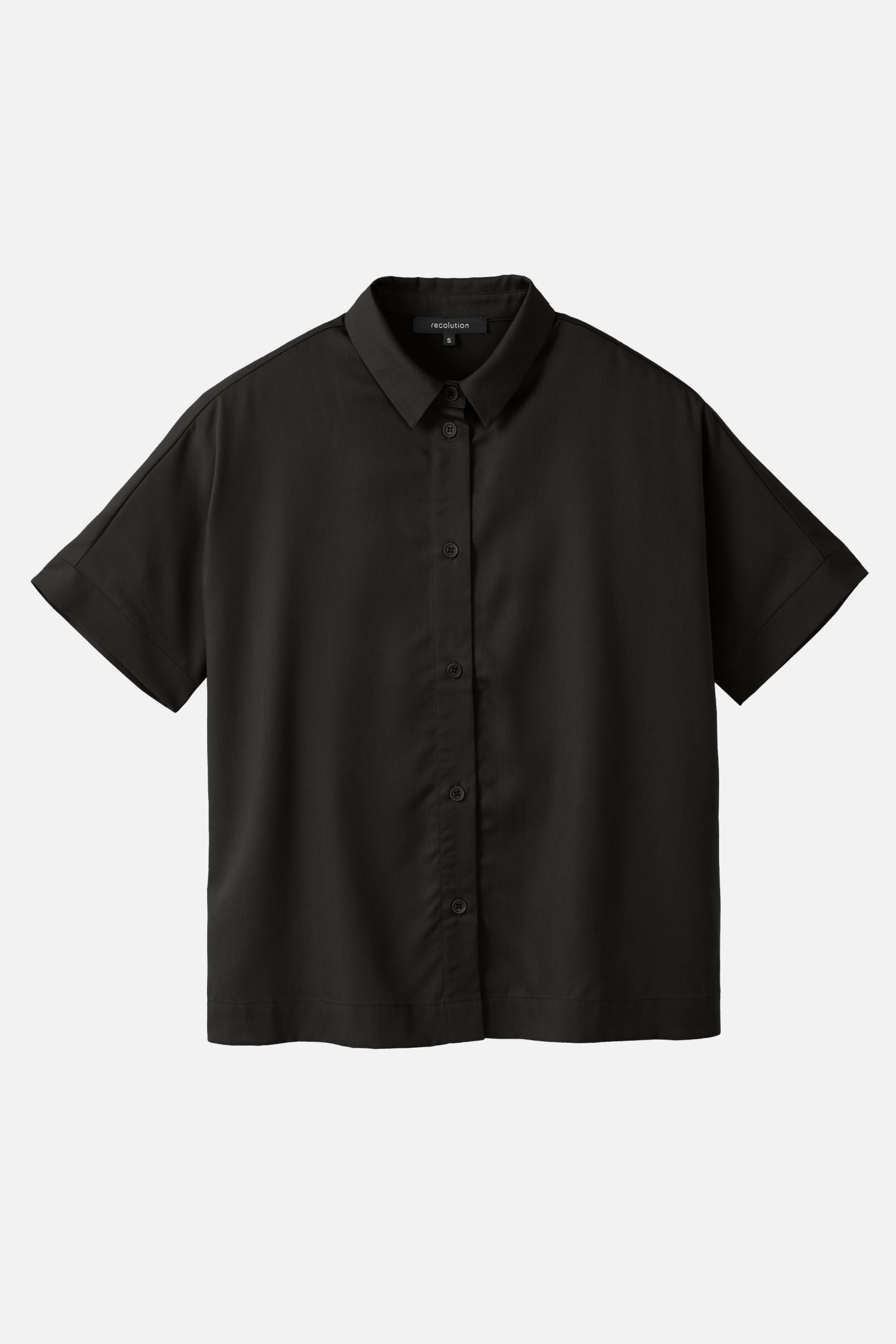 Recolution Damen vegan Shirt Lotus Schwarz