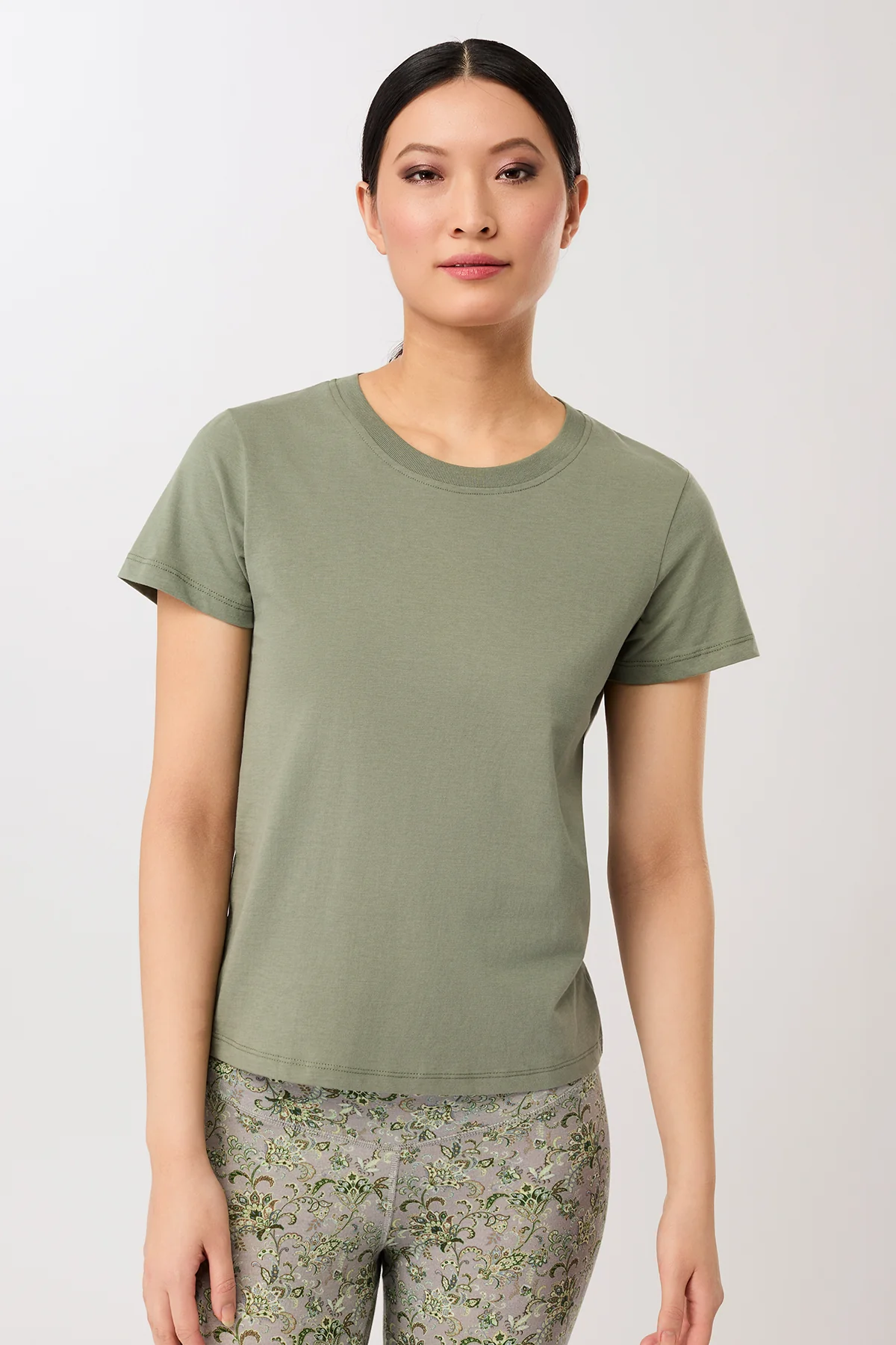 Image of MANDALA dames vegan T-Shirt The Everyday Charcoal Green