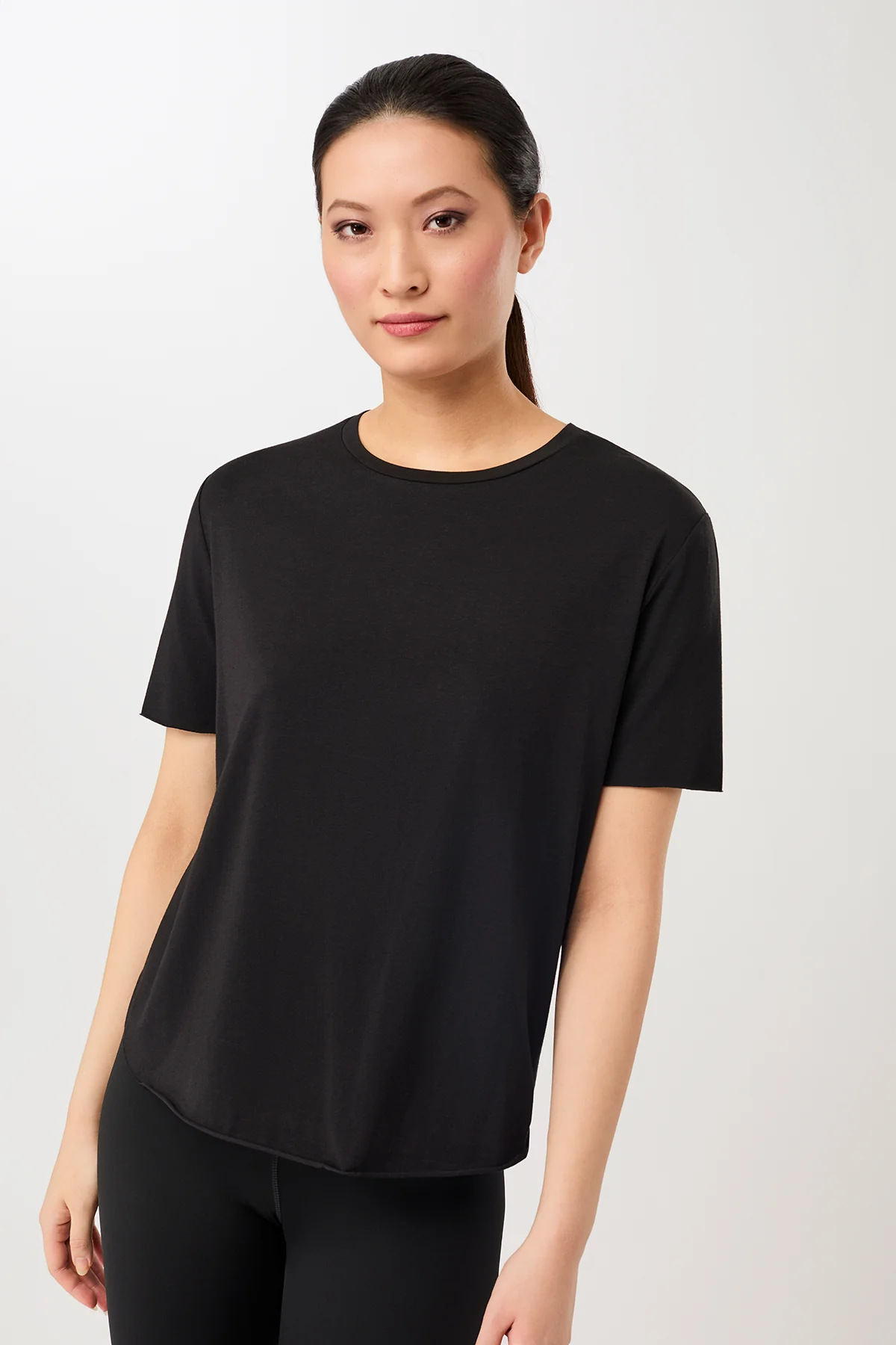 Image of MANDALA dames vegan T-Shirt Halfmoon Zwart
