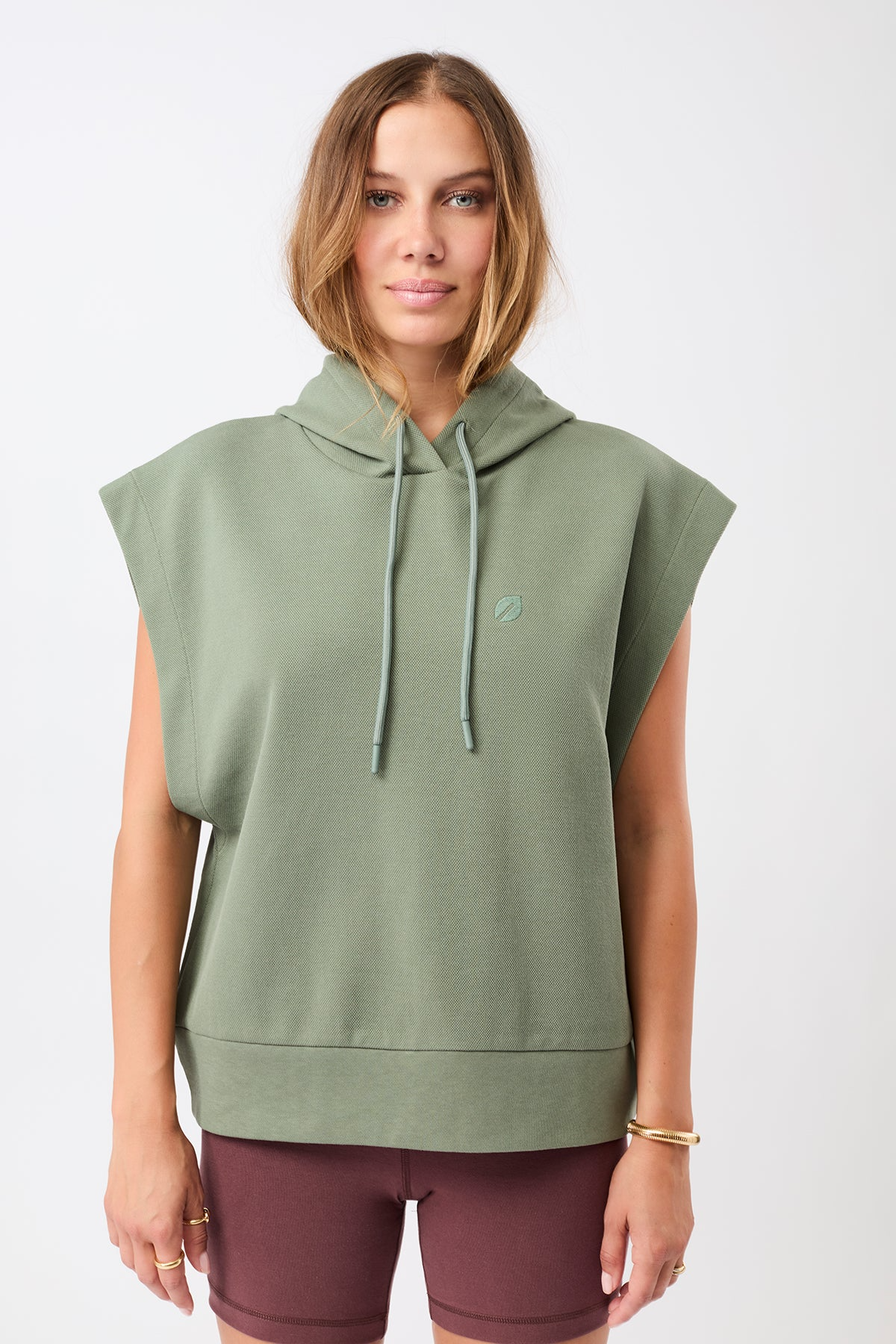 Image of MANDALA dames vegan Hoodievest Antracietgroen