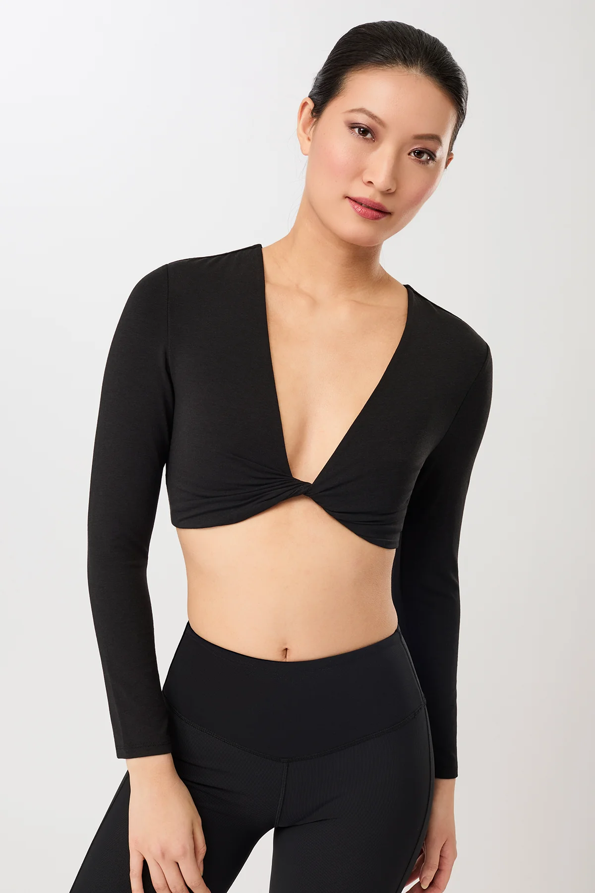 Image of MANDALA dames vegan Top Support Longsleeve Zwart