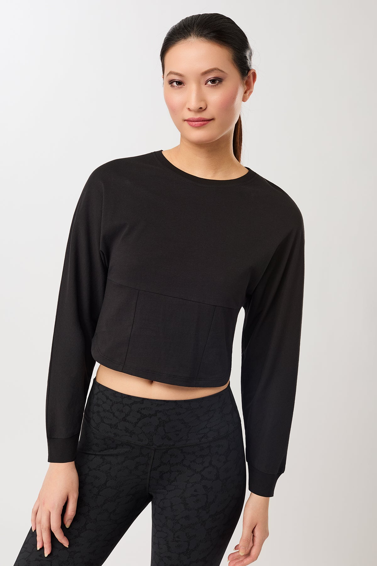 MANDALA Damen vegan Pullover Soft Schwarz