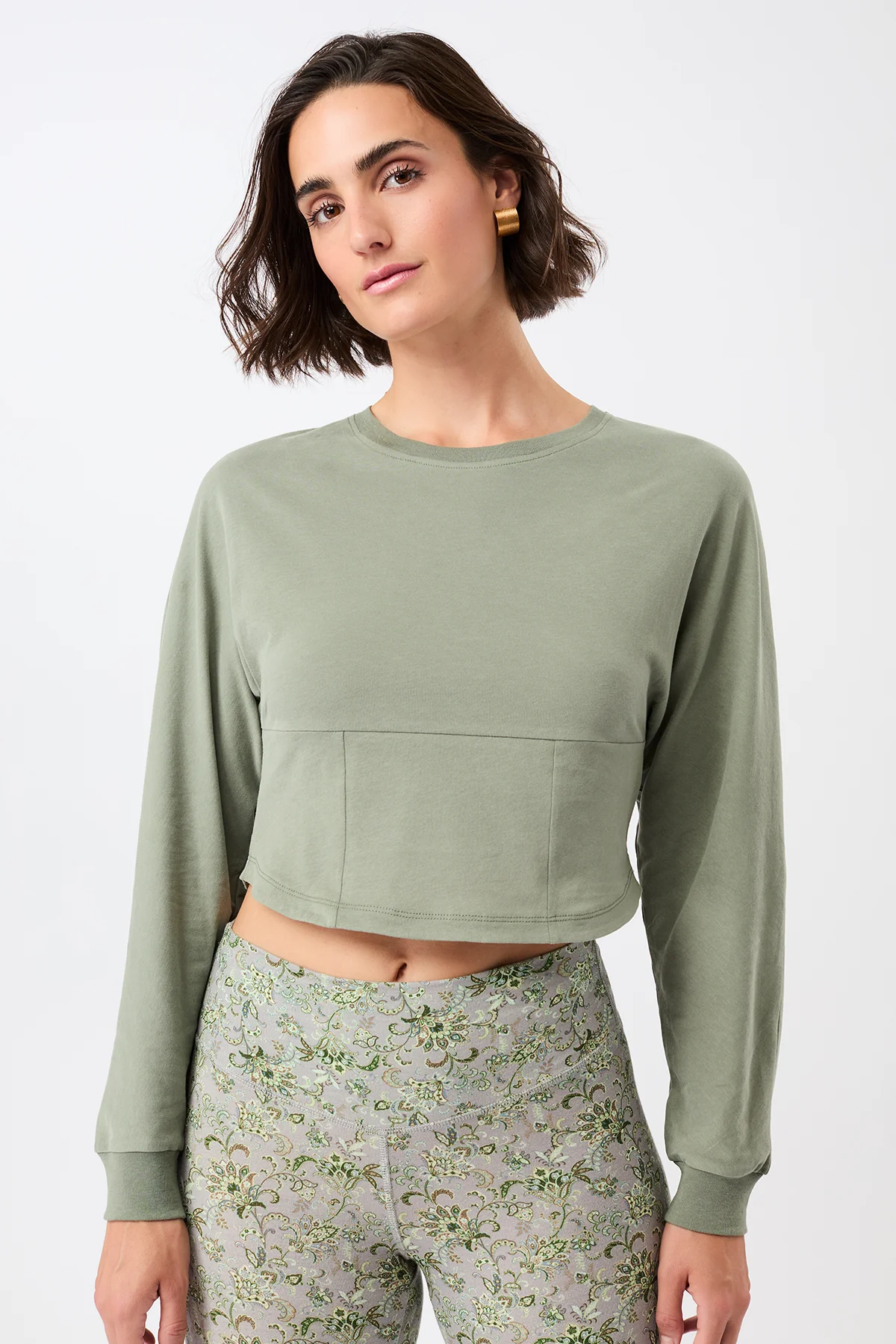 113663 - MANDALA Damen vegan Pullover Soft Charcoal GrÃ¼n