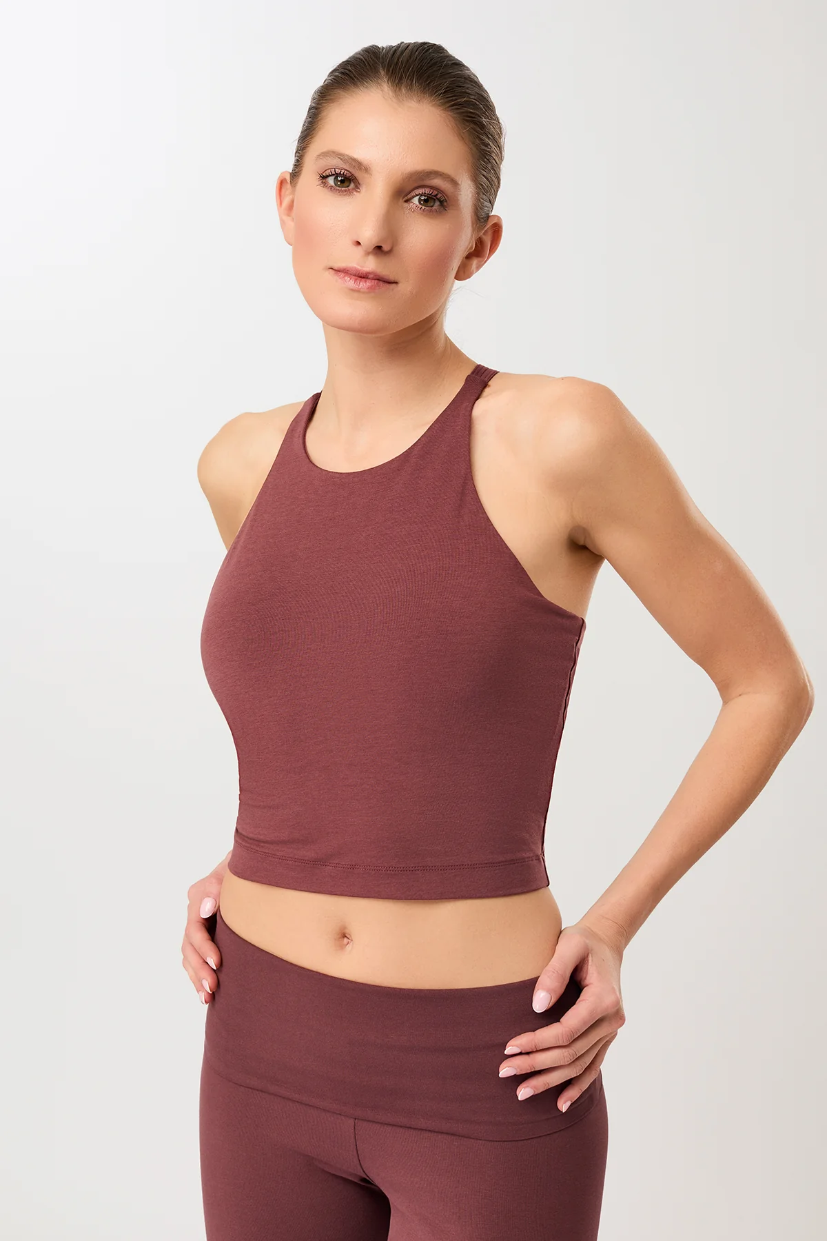 Image of MANDALA dames vegan Top Cross Palissander