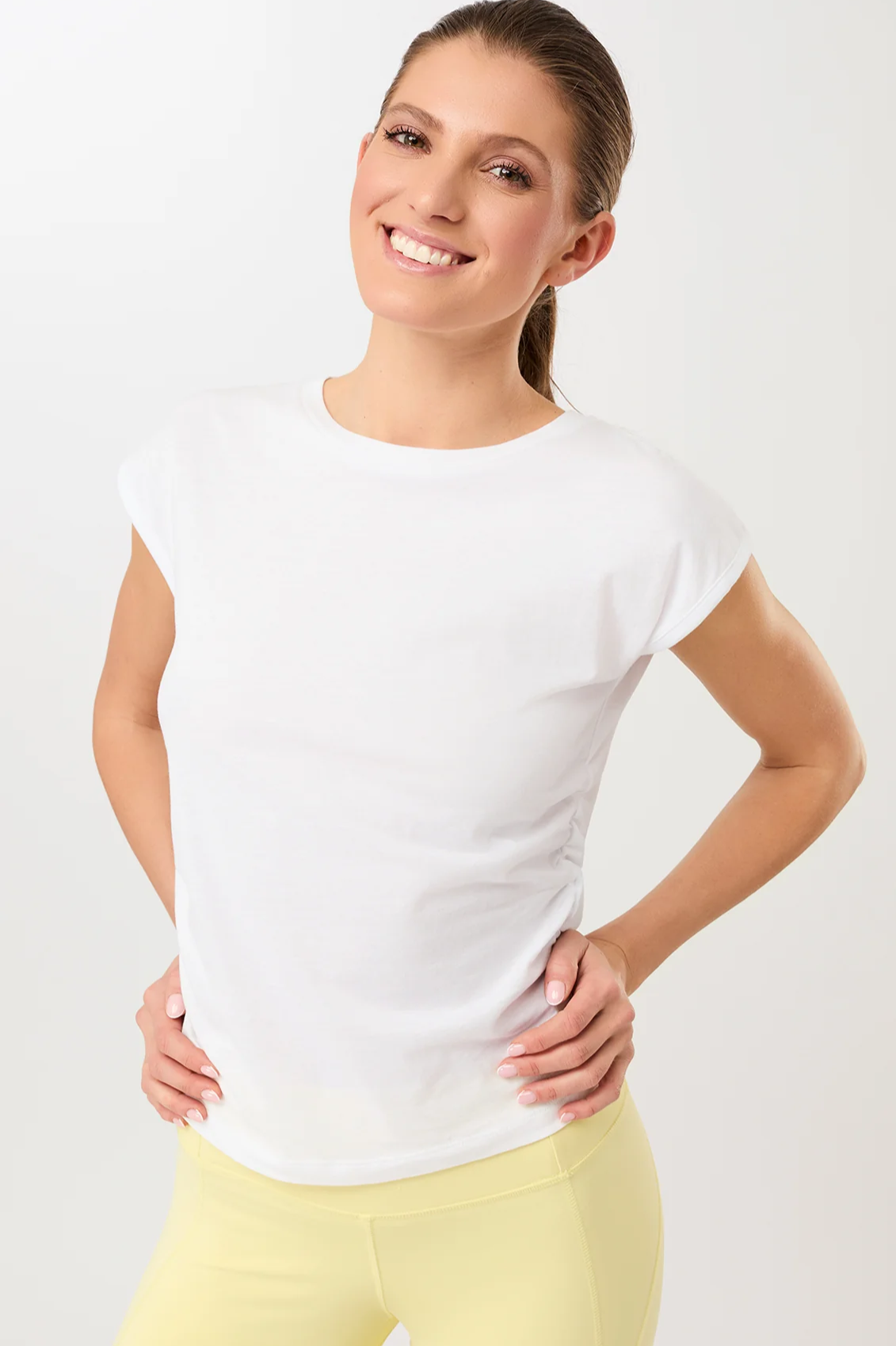 MANDALA Damen vegan Oberseite GekrÃ¤uselt WeiÃŸ
