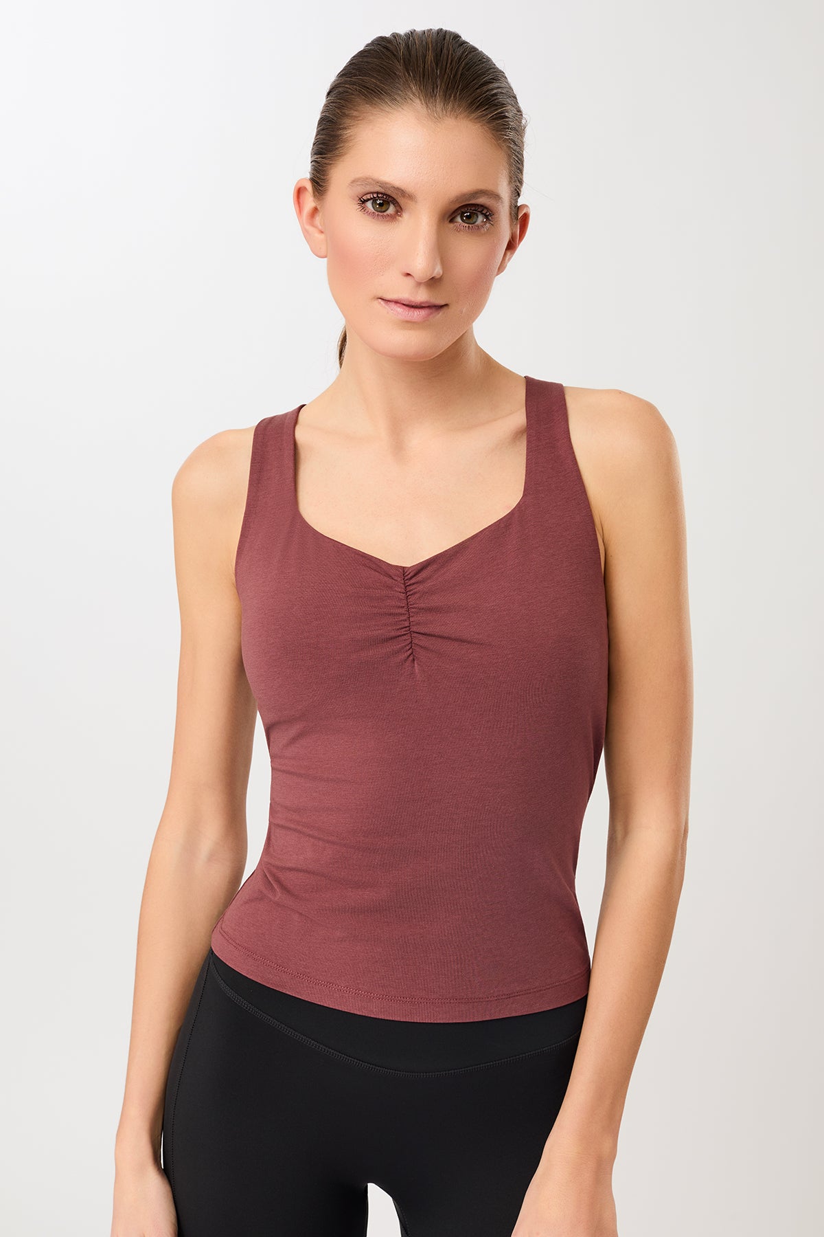 MANDALA Damen vegan Top Balance Palisanderholz