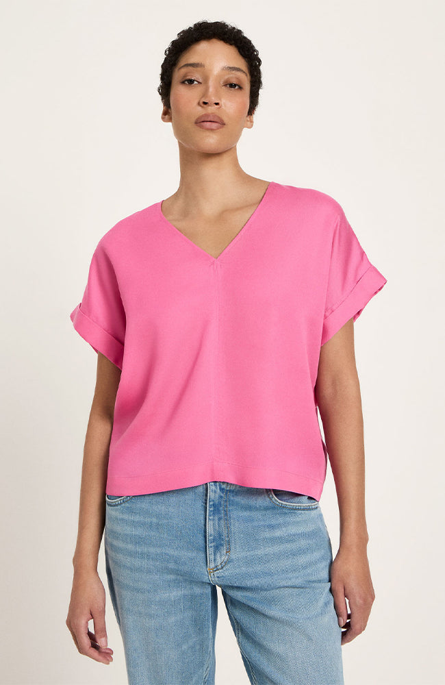 Lanius Damen vegan Bluse Rosa