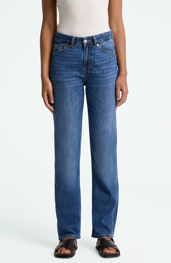 Image of Kings of Indigo dames vegan Jeans Inoe Cotton Flex Mid Washed Blue