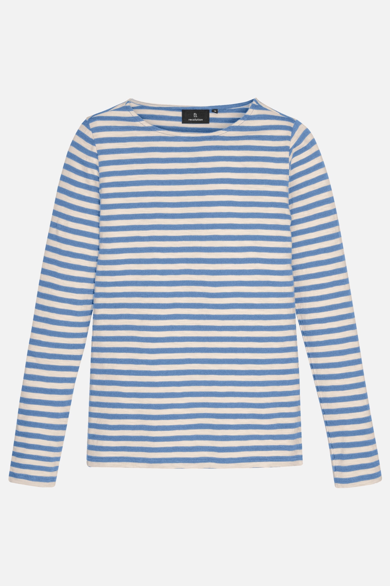 Recolution Damen vegan Longsleeve Iris Stripes Electric Blue