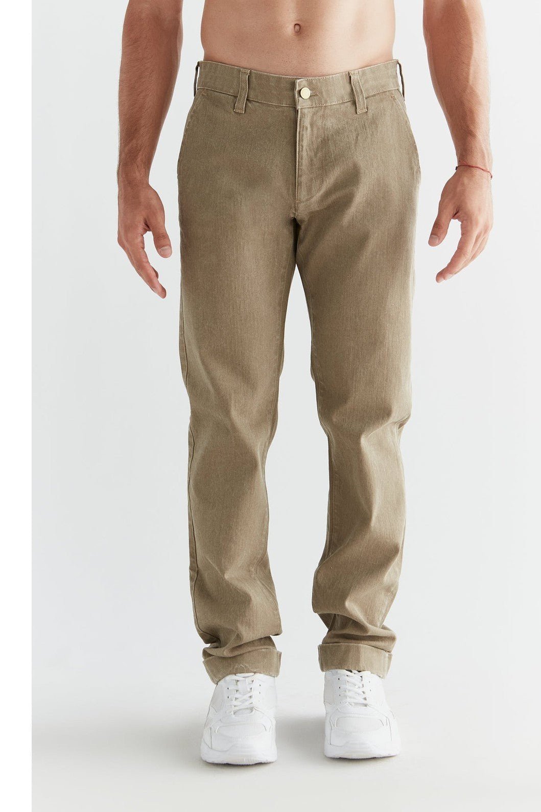 113946 - Herren vegan Denim Chinos Tonal Wash Karibik GrÃ¼n