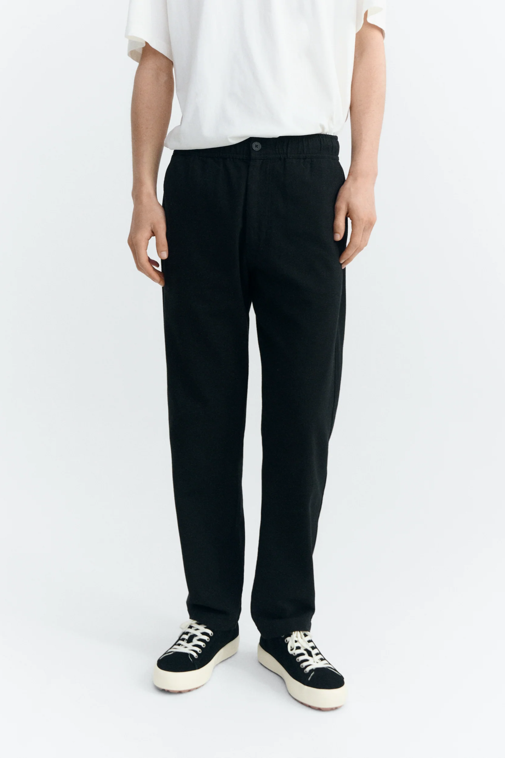 Image of Thinking MU mannen vegan Rechte Broek Voor Op Reis, Lichtgewicht, Zwart
