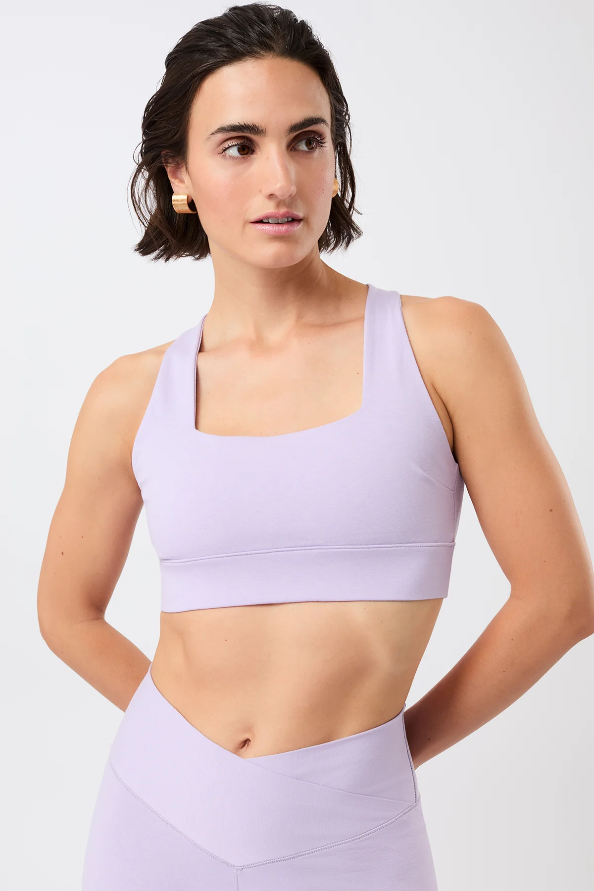 MANDALA Damen vegan Bh French Neck Violett