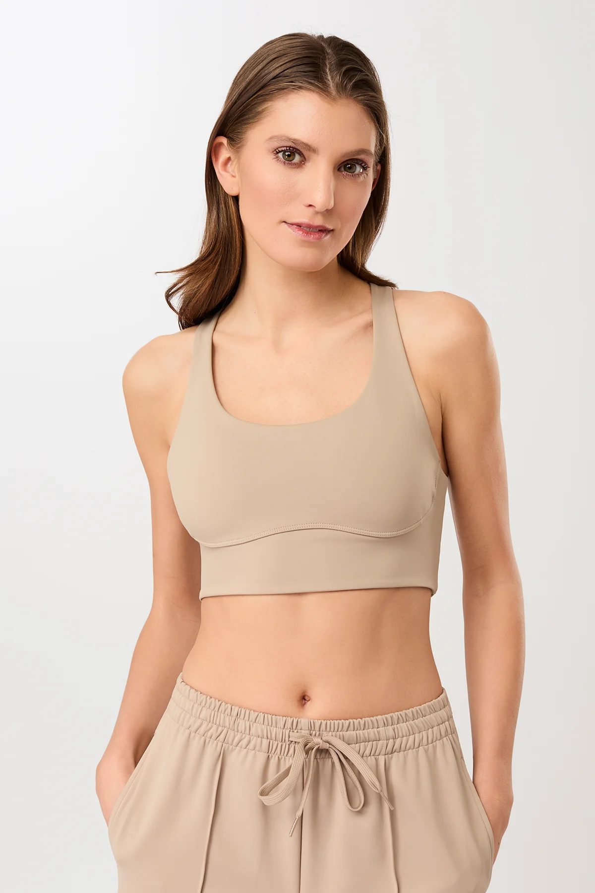 MANDALA Damen vegan Sport-Bh Wüstenbraun