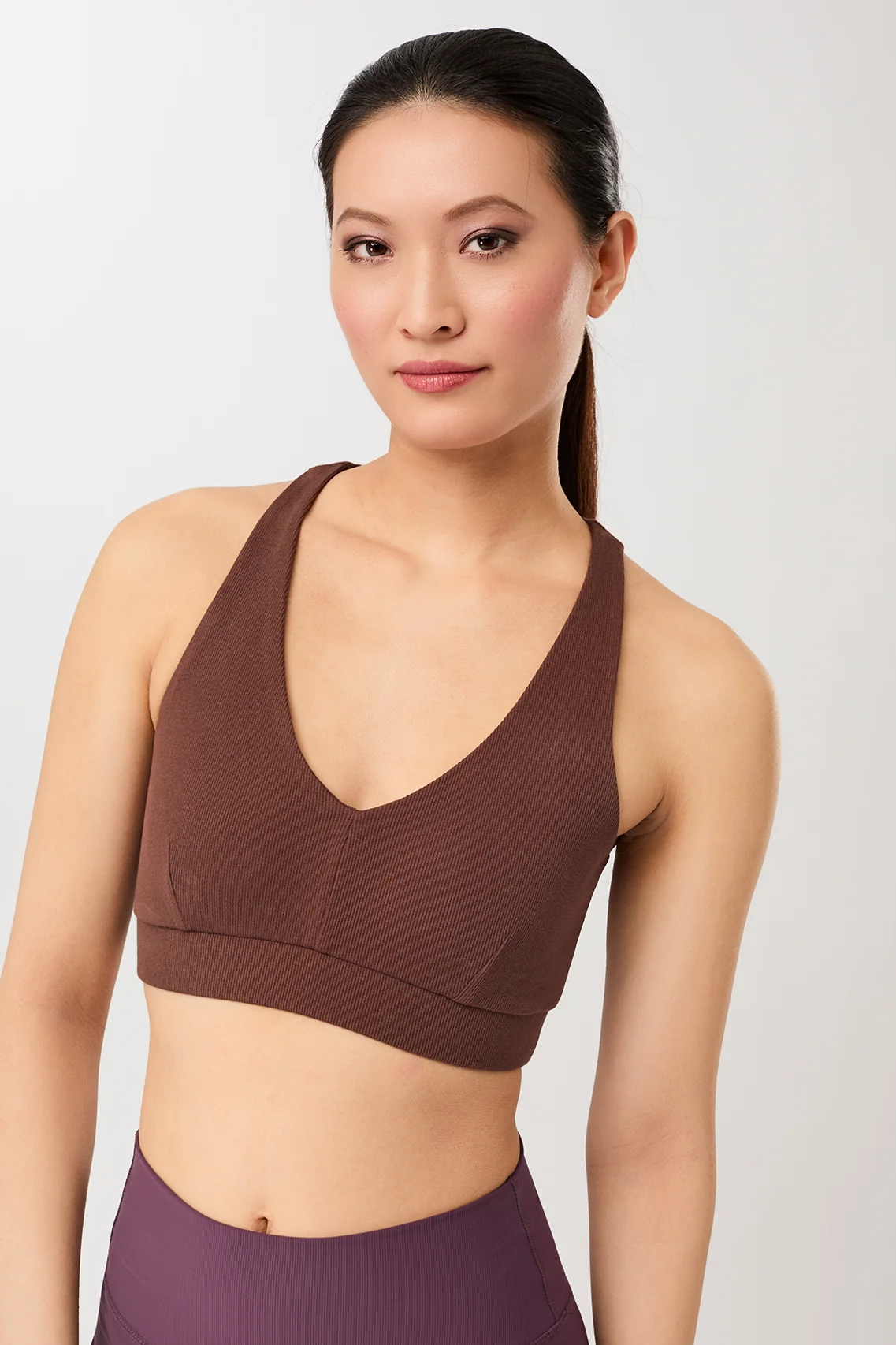 Image of MANDALA dames vegan Sportbeha Rib 2.0 Eikenhout