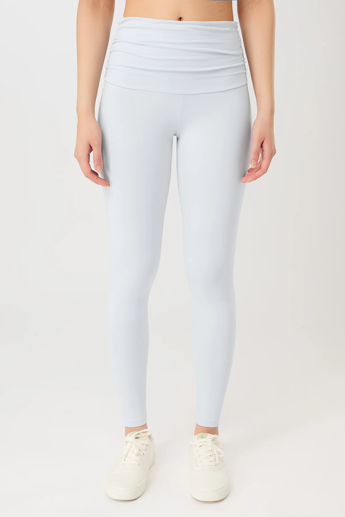 MANDALA Damen vegan Leggings Pilates Strumpfhose Baby Blau