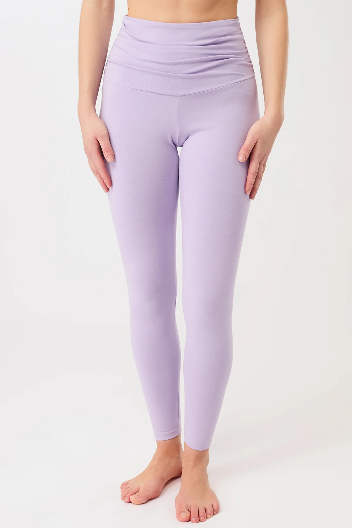 MANDALA Damen vegan Leggings Pilates Strumpfhose Violett