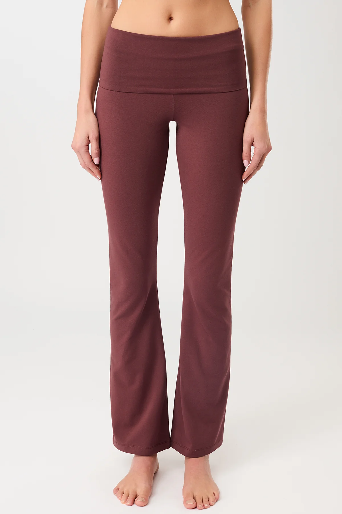 MANDALA Damen vegan Hose Classic Rolldown Rosenholz