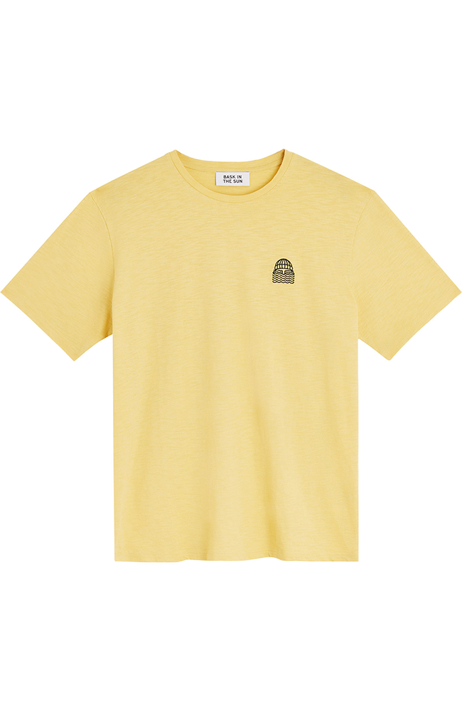 Image of Bask in the Sun mannen vegan T-Shirt Mini To The Sea Geel