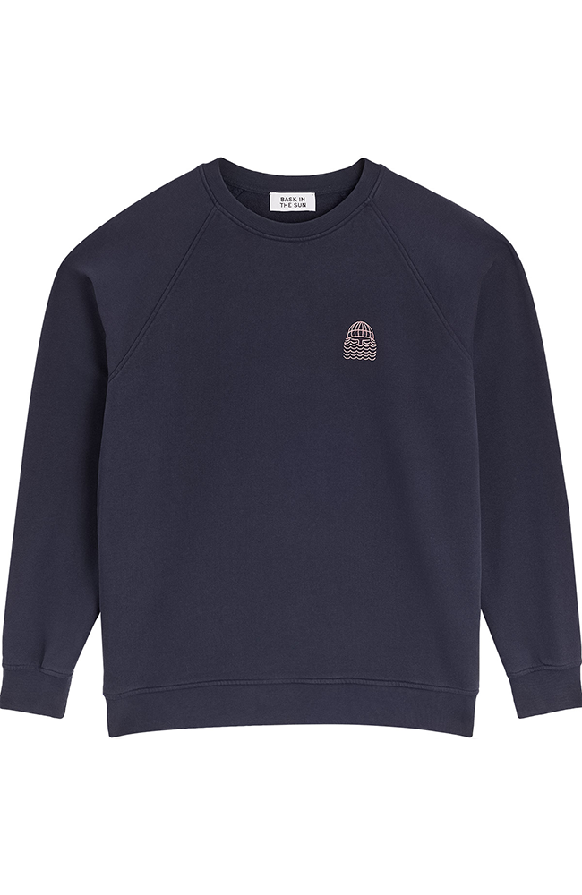 Image of Bask in the Sun mannen vegan Mini-Sweatshirt 'To The Sea Midnight'