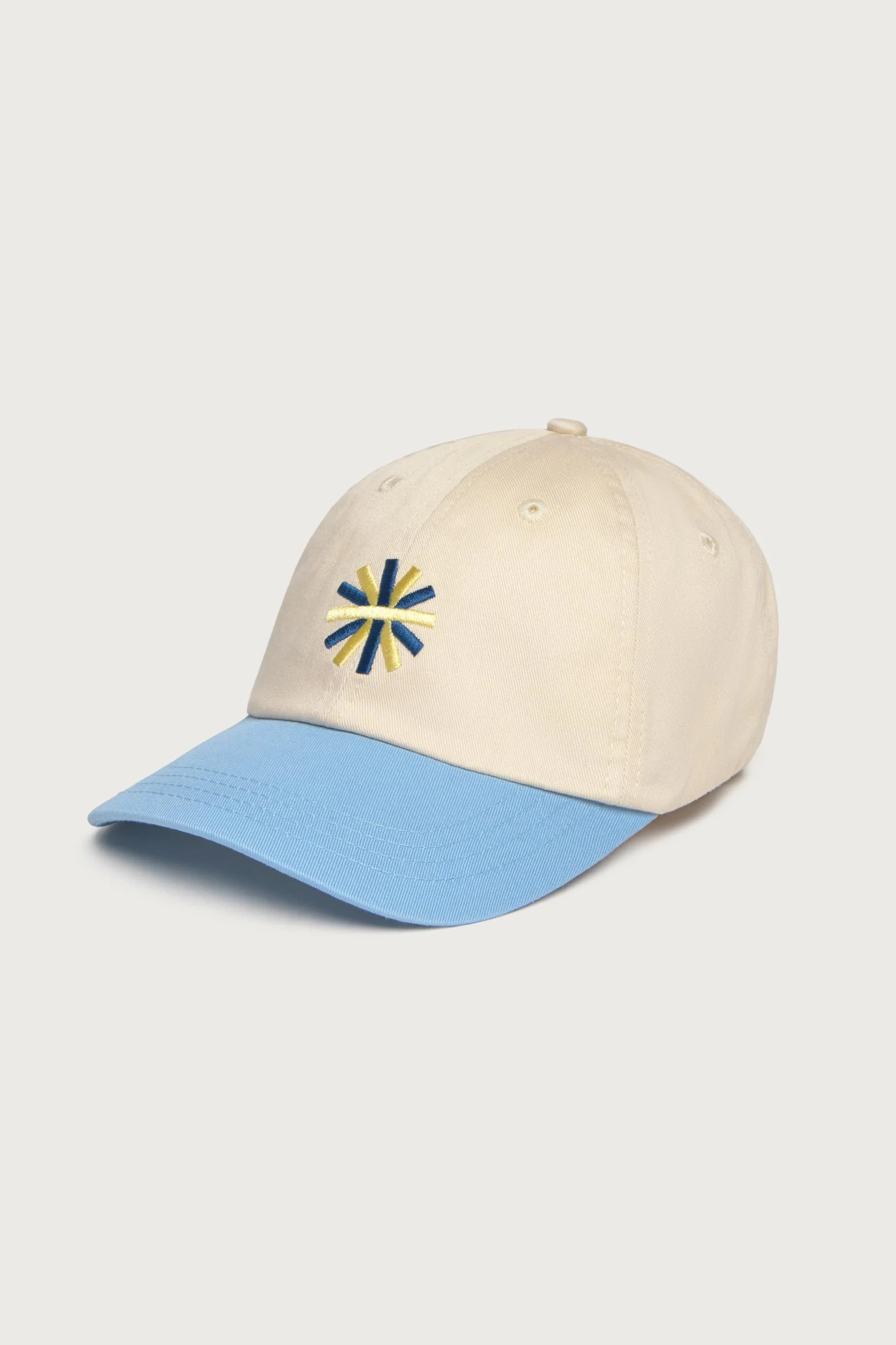 114288 - Thinking MU Herren vegan MÃ¼tze Raw Sunny Chris Creme Blau