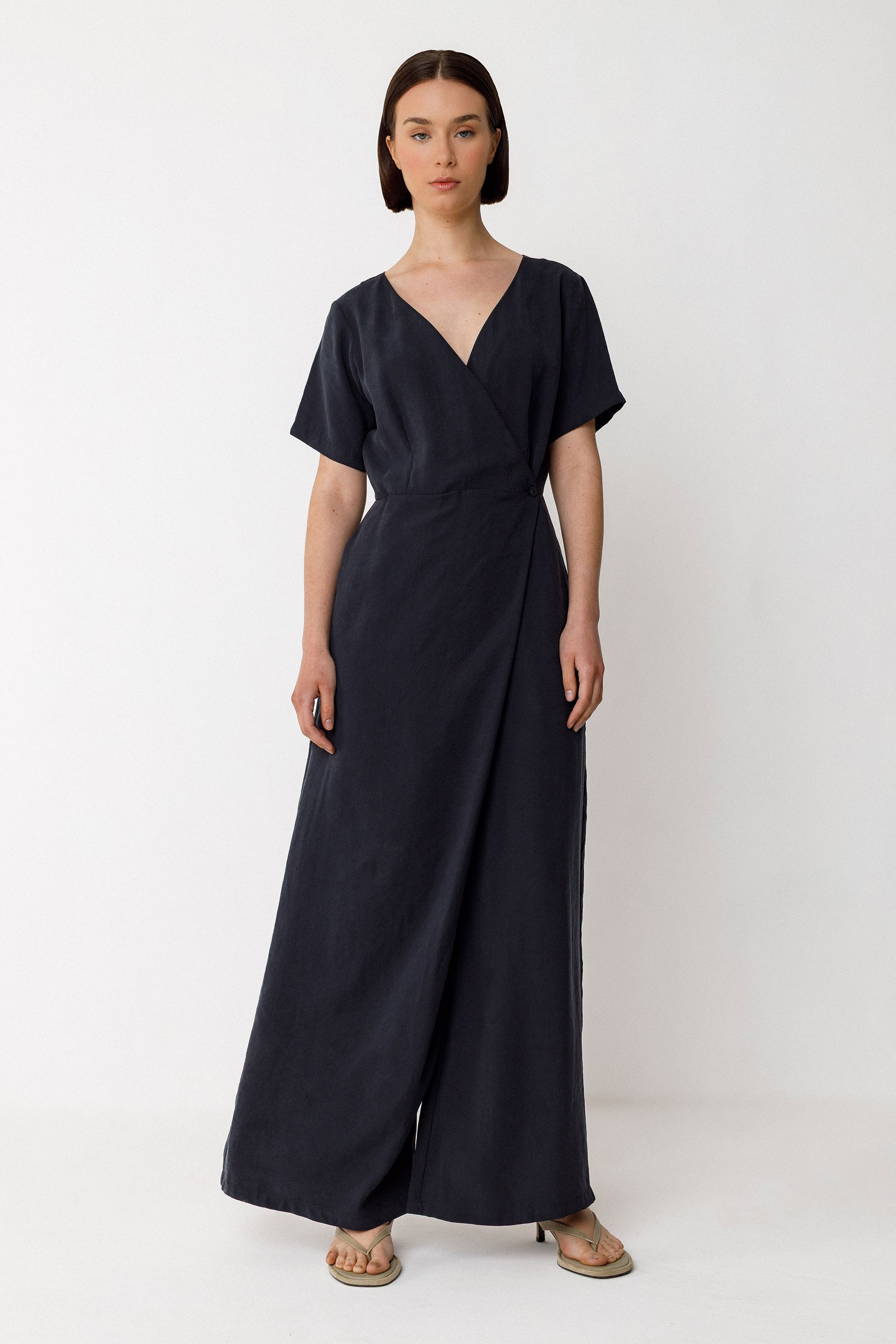 SKFK Damen vegan Jumpsuit Adela Schwarz