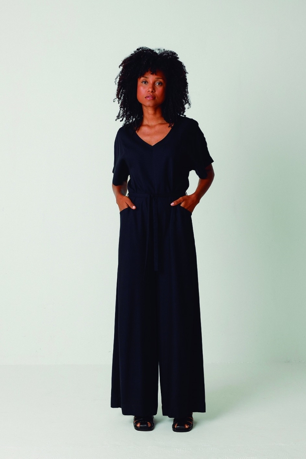 SKFK Damen vegan Jumpsuit Alaia Schwarz