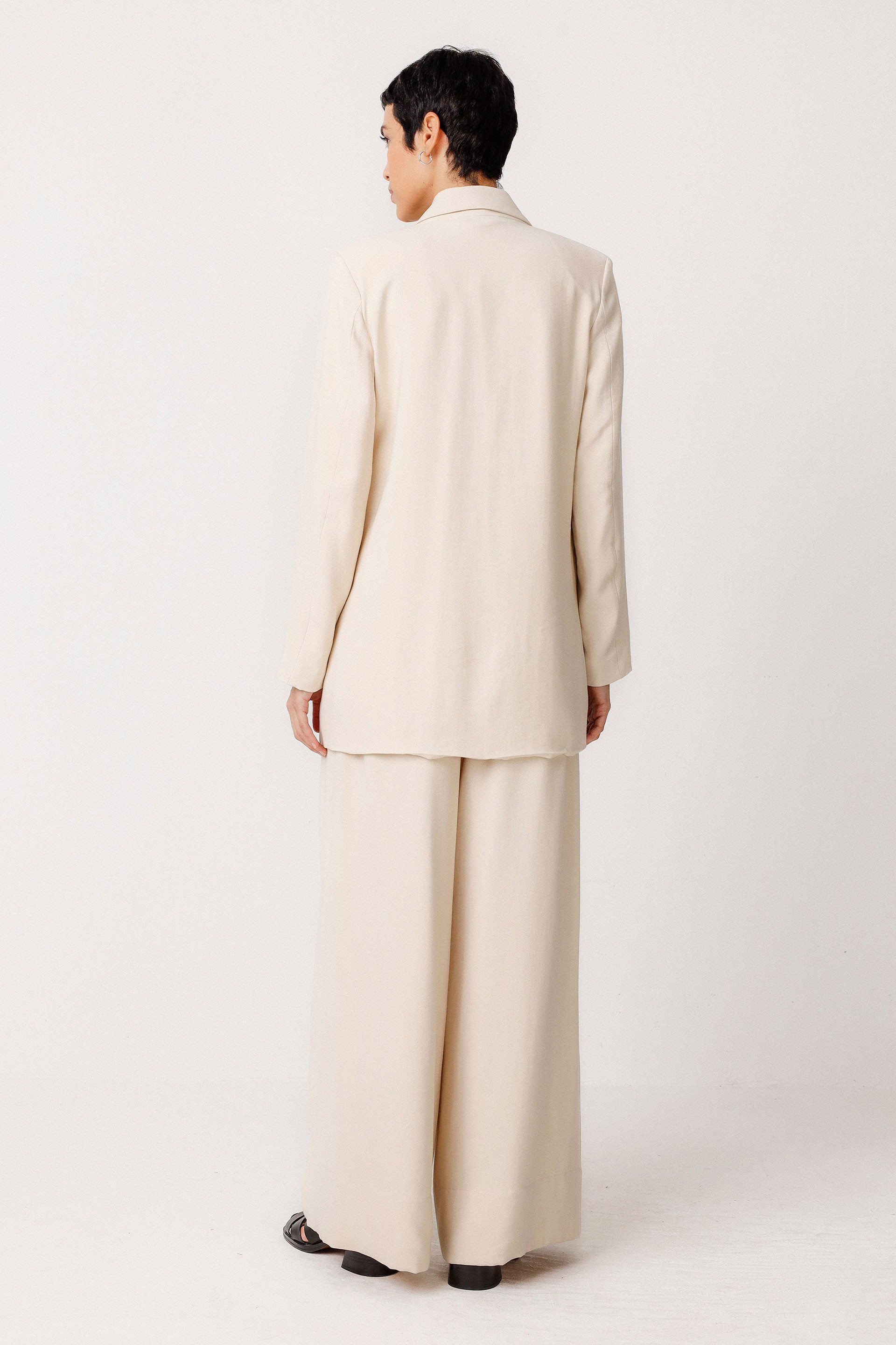 SKFK Damen vegan Blazer Atxa Lang Beige