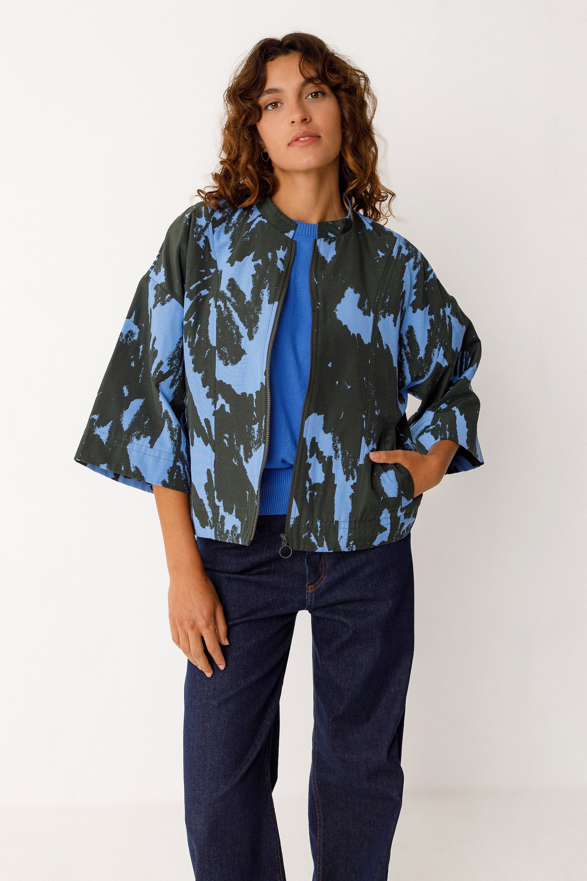 SKFK Damen vegan Jacke Zeiane Grün Blau