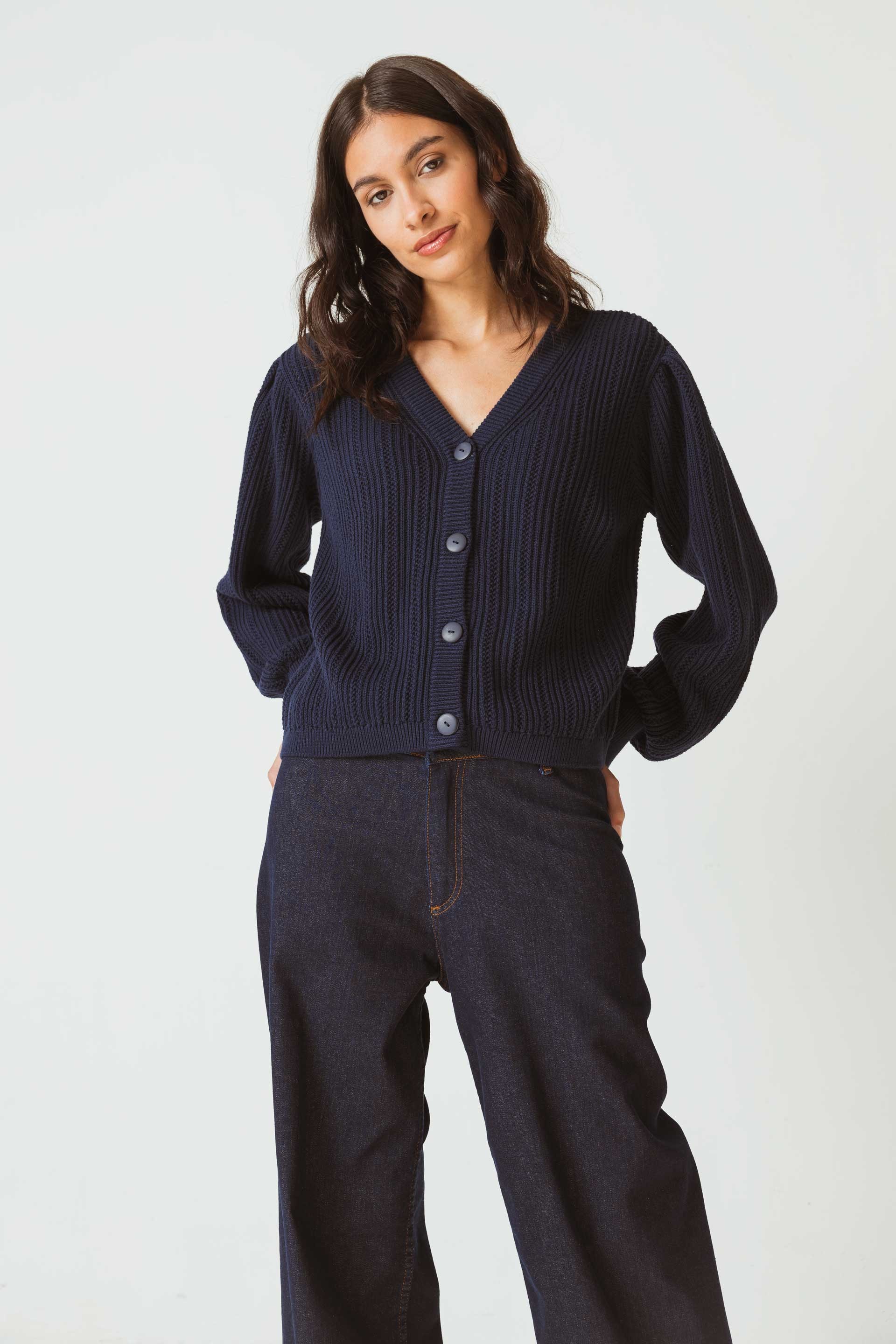 SKFK Damen vegan Jacke Garine Marineblau