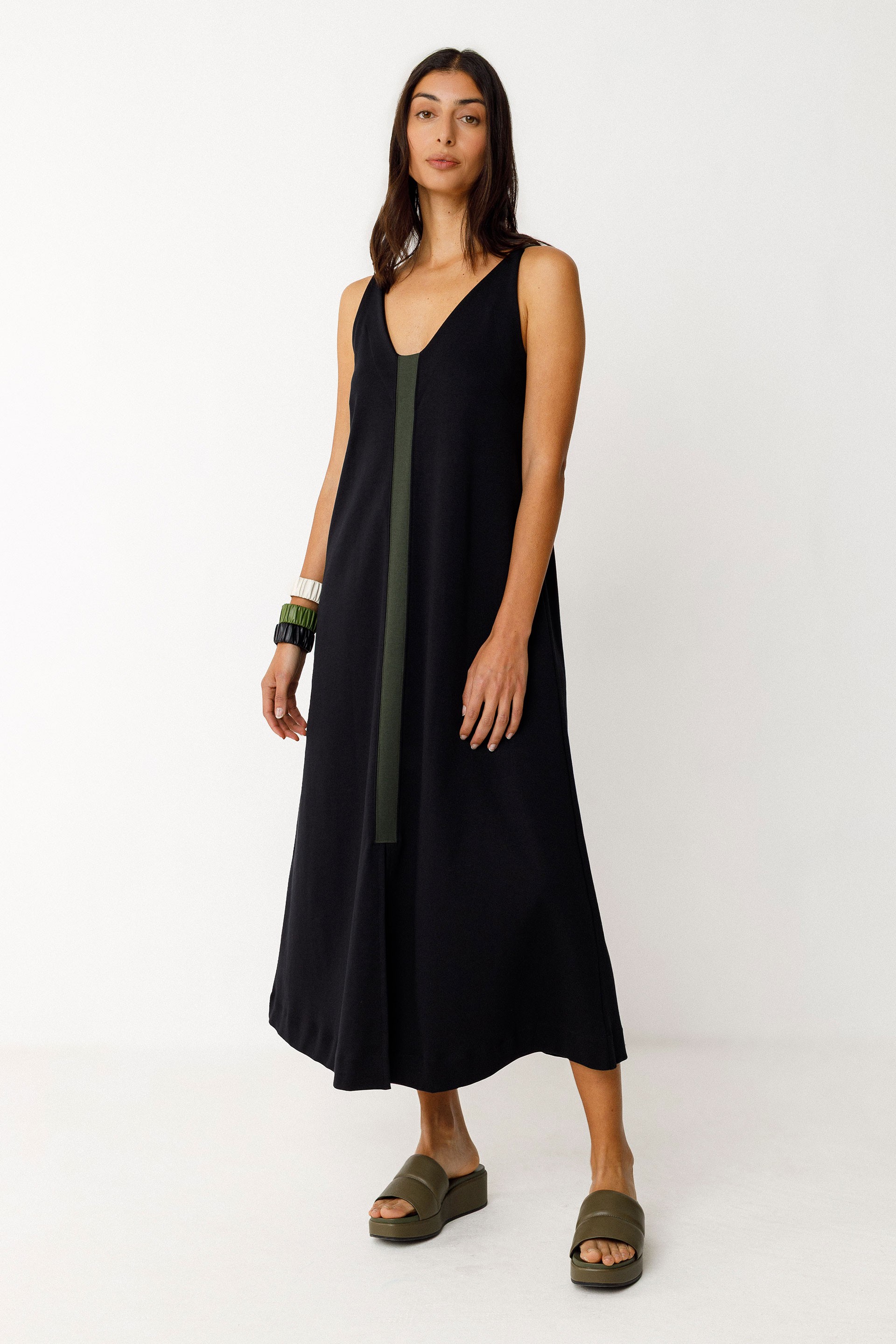 SKFK Damen vegan Kleid Zaine Schwarz