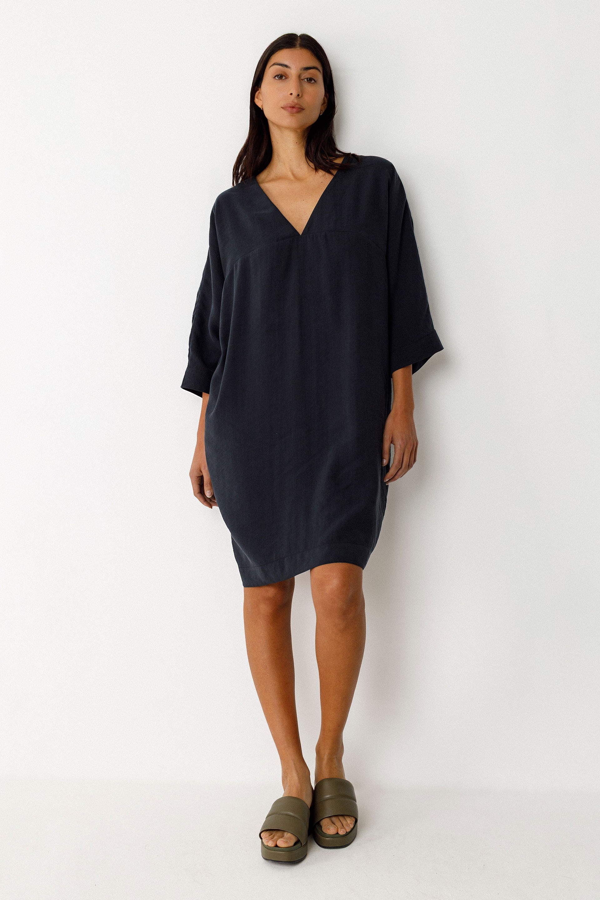 SKFK Damen vegan Kleid Nikole Schwarz