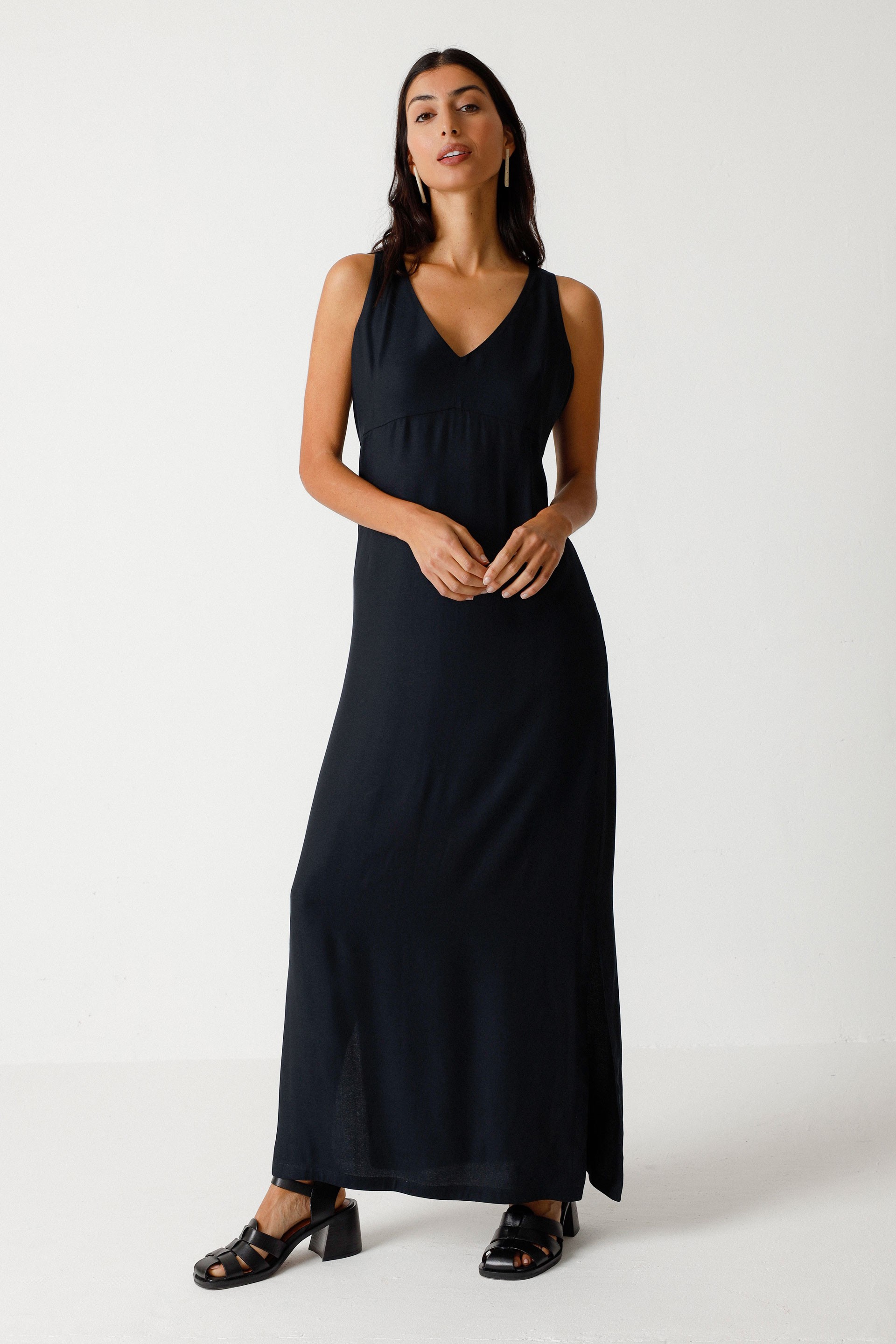 SKFK Damen vegan Kleid Leti Schwarz