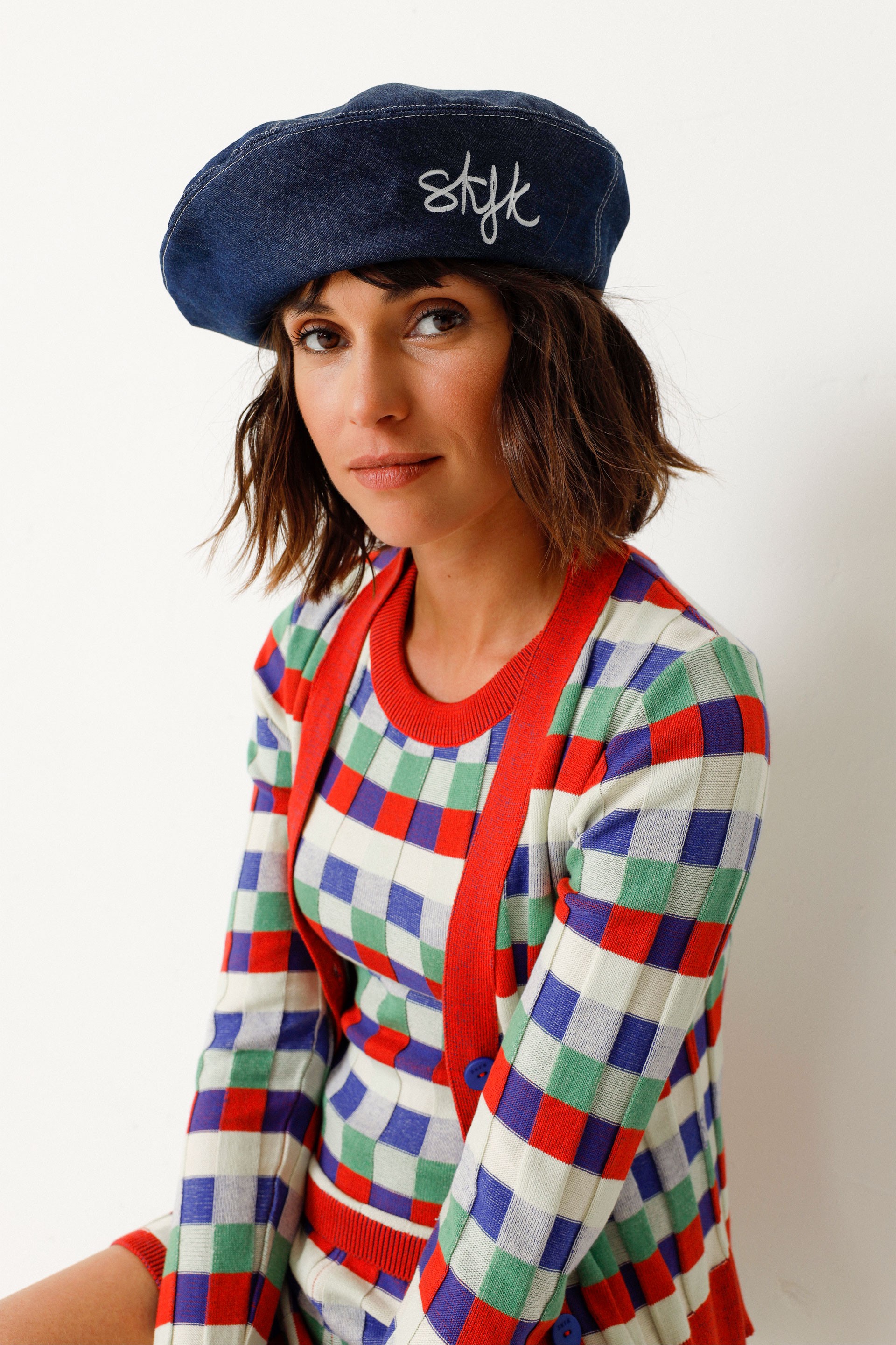 SKFK womens vegan Beret Txapel Blue