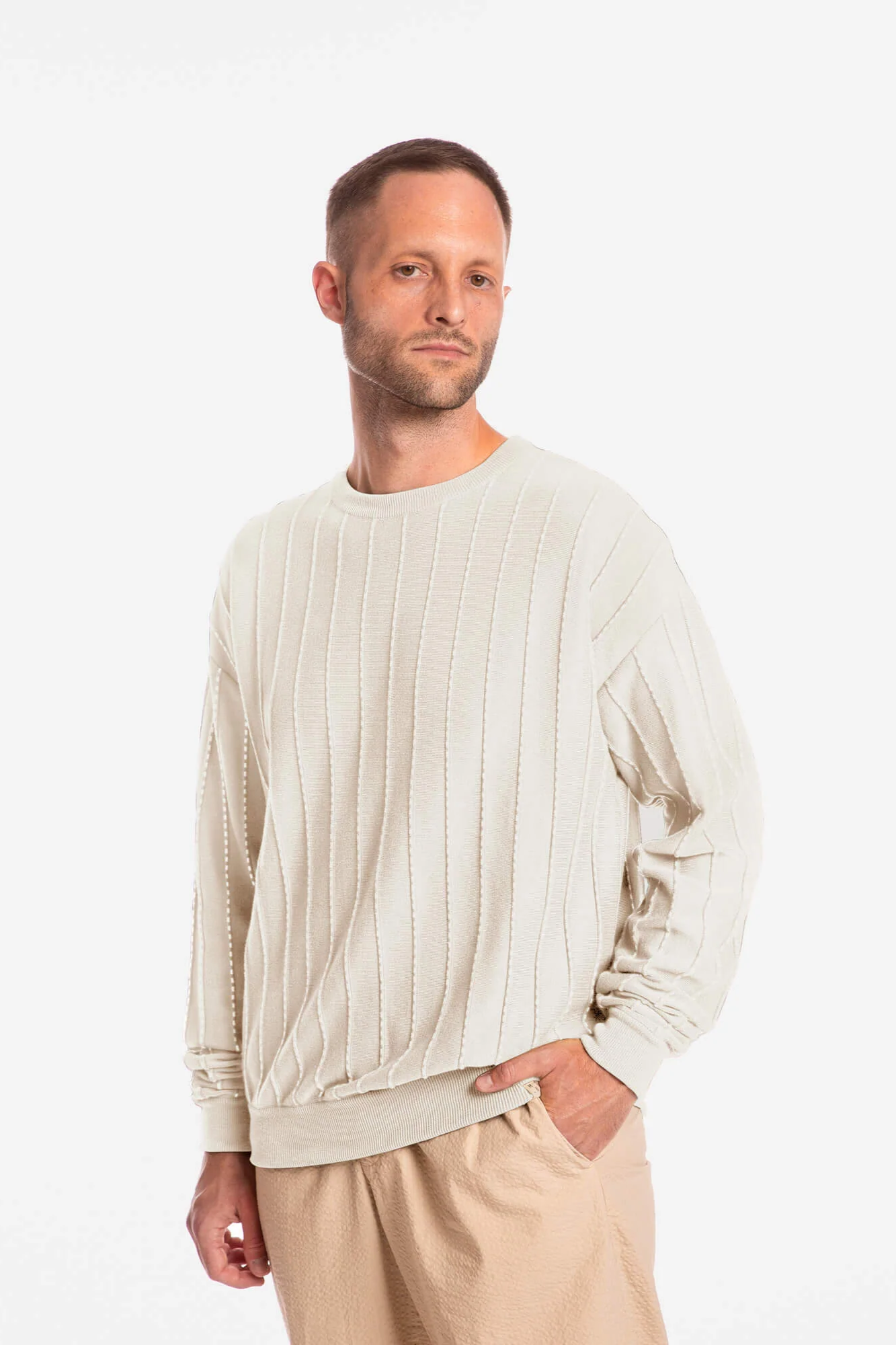 Image of MATONA mannen vegan Trui In De Kleur Beige