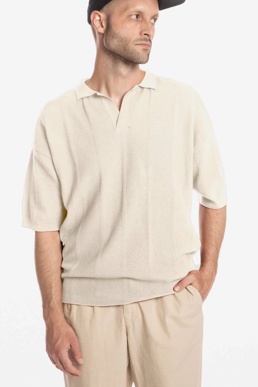 Image of MATONA mannen vegan Polo Shirt Beige
