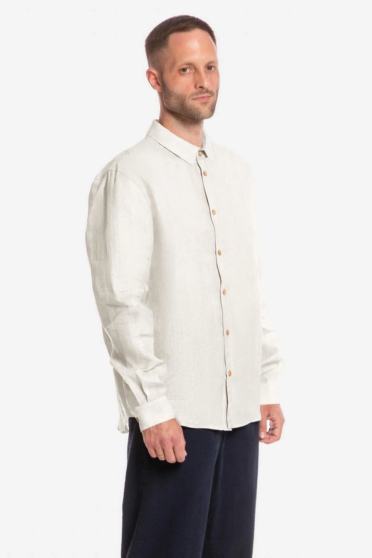 Image of MATONA mannen vegan Casual Wit Overhemd