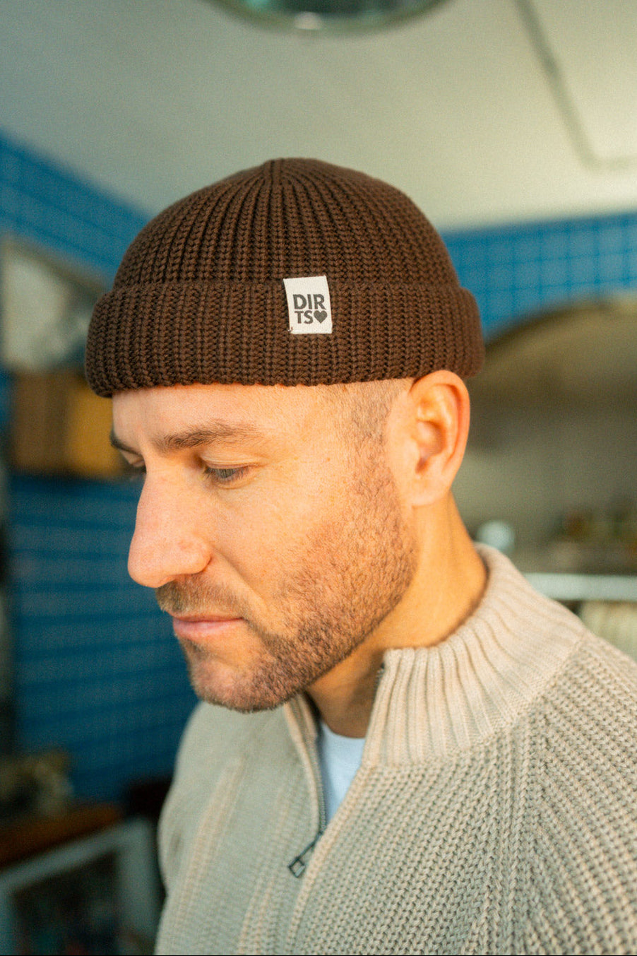 DIRTS men vegan Beanie Sailor Dark Oak