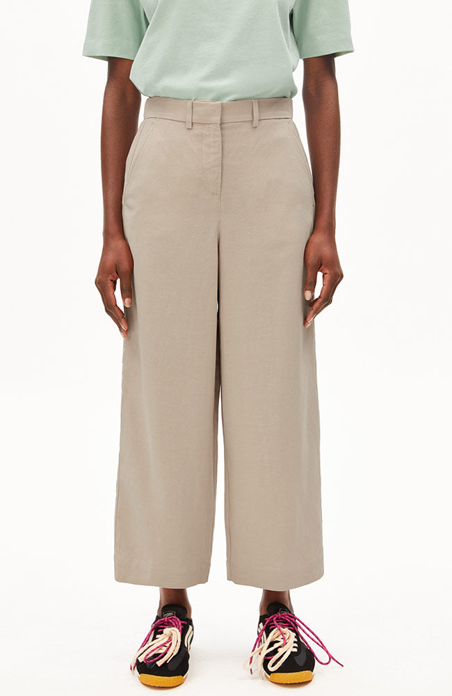 Image of ARMEDANGELS dames vegan Broek Caarunus Lino Zandsteen