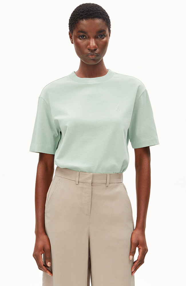 ARMEDANGELS womens vegan T-Shirt Tarjaa Foam Green