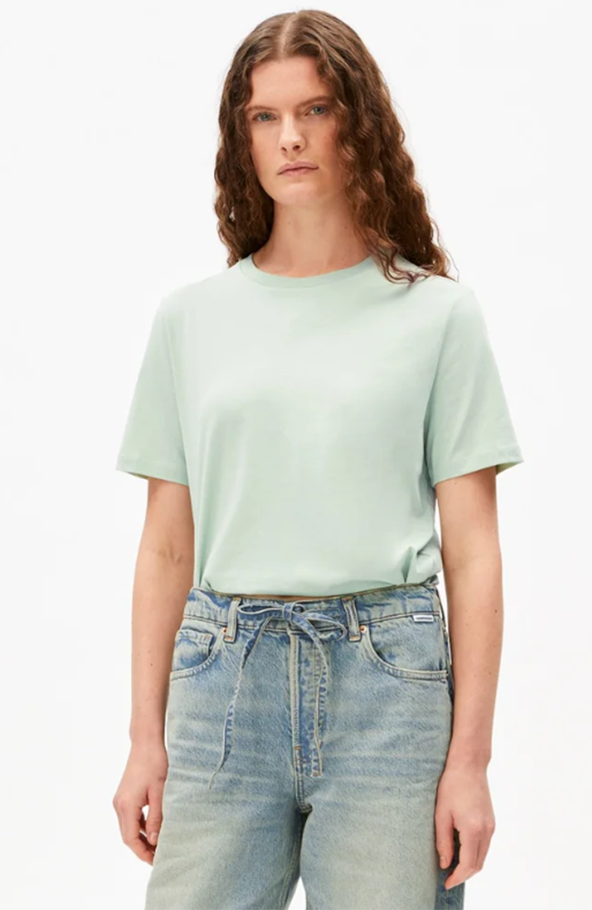 ARMEDANGELS womens vegan T-Shirt Lualaa Foam Green