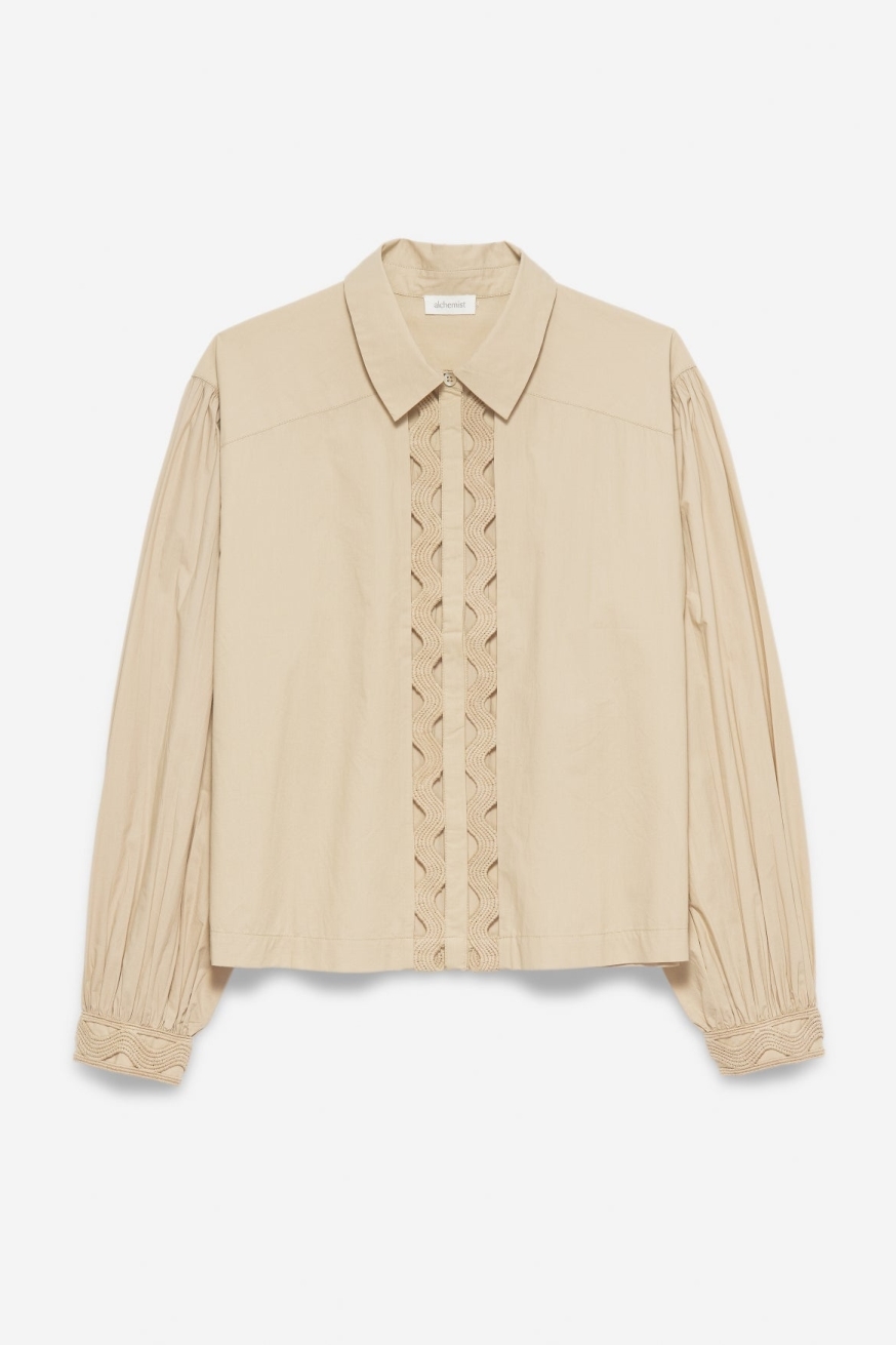 Image of Alchemist dames vegan Blouse Eva Zandbeige