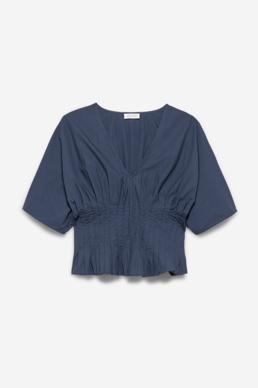 Image of Alchemist dames vegan Top Pien Navy