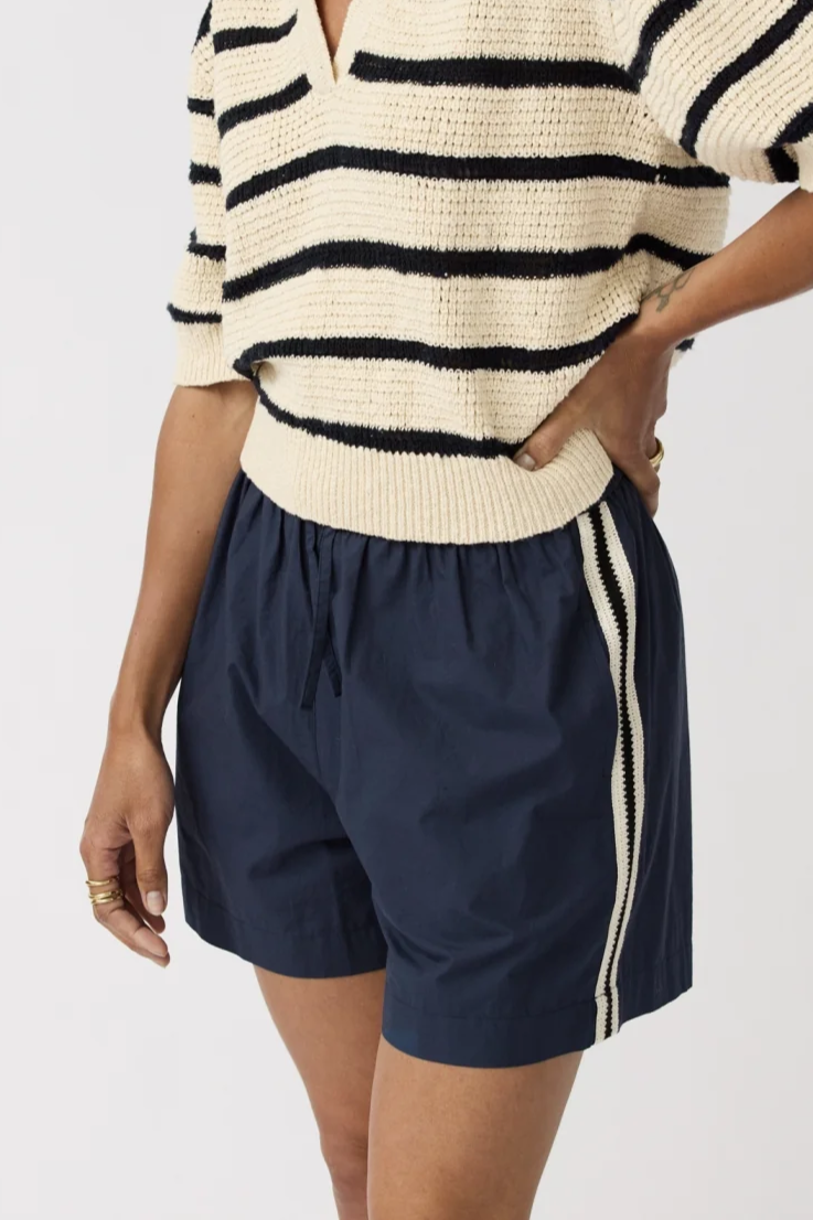 Image of Alchemist dames vegan Shorts Peony Tape Navy