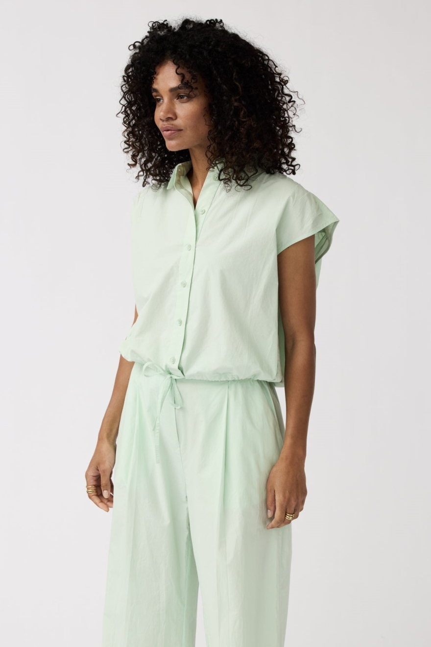 Image of Alchemist dames vegan Blouse Flora Celadon Groen