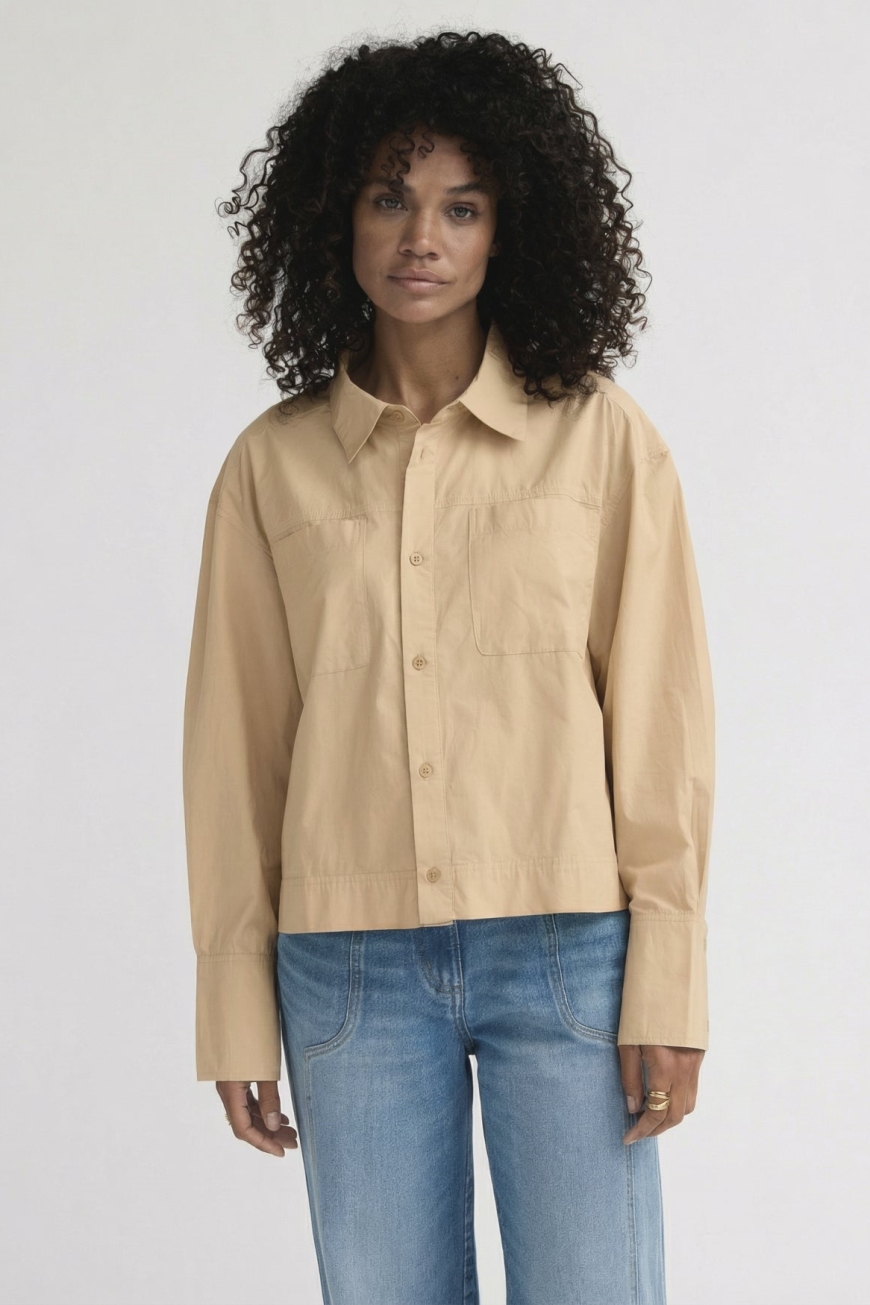 Image of Alchemist dames vegan Blouse Loes Zandbeige