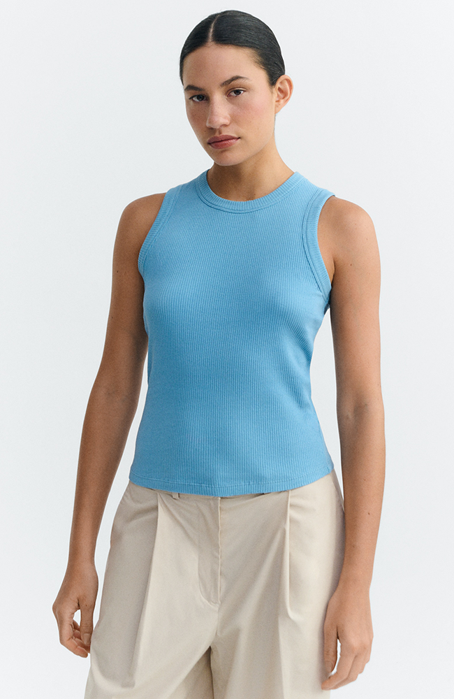 Thinking MU womens vegan Tank Top Juliette Blue