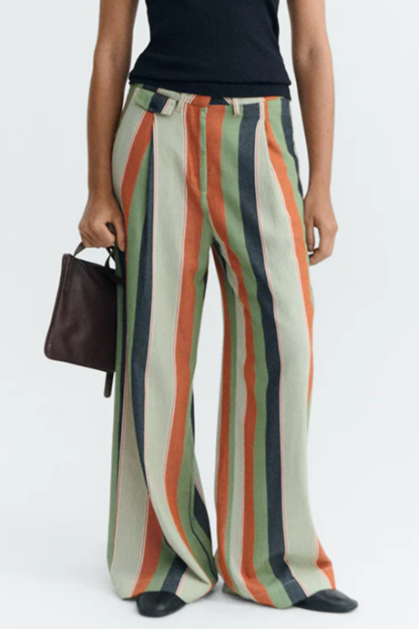 Image of Thinking MU dames vegan Broek Pat Quick Stripes Multicolor