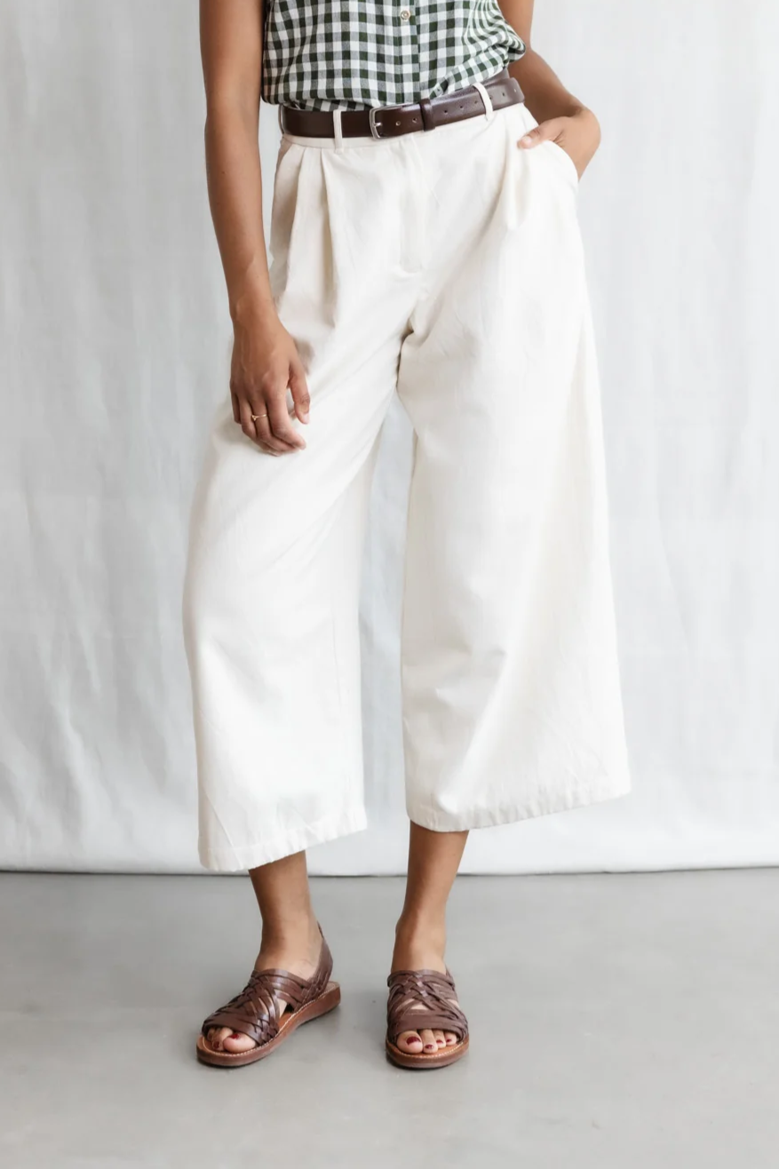 Image of Jyoti Fair Works dames vegan Culotte Awasi Ecru