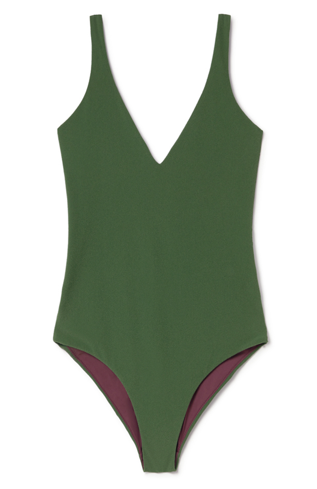 Image of TWOTHIRDS dames vegan Zwempak Leygues Groen